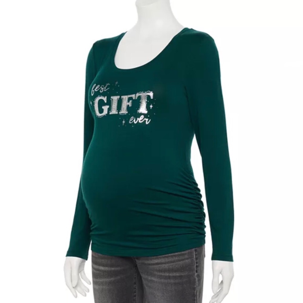 “Best Gift Ever” long sleeve maternity shirt